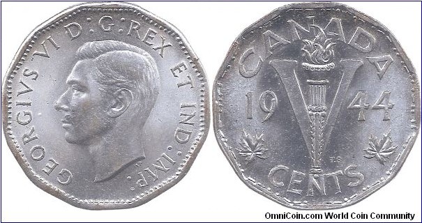 5 Cents 1944 Canada