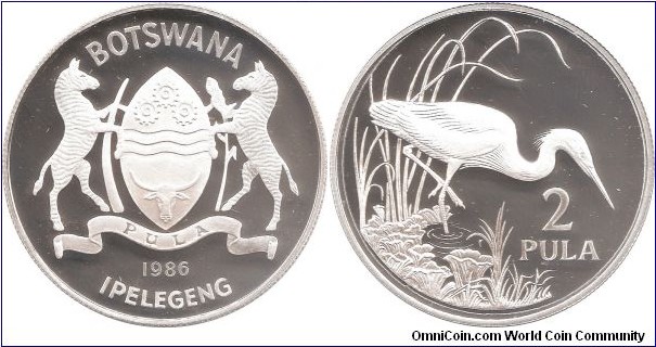 2 Pula 1986 Botswana