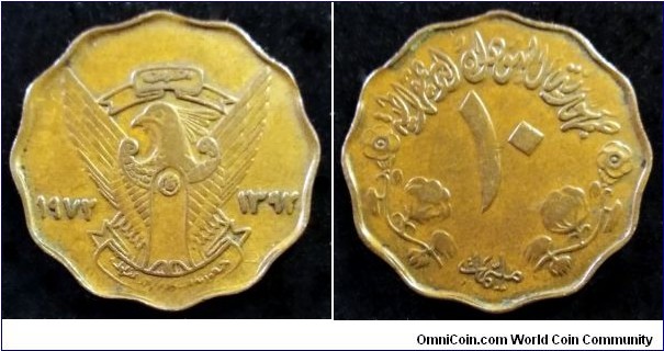 Sudan 10 milliemes.
1972 (II)