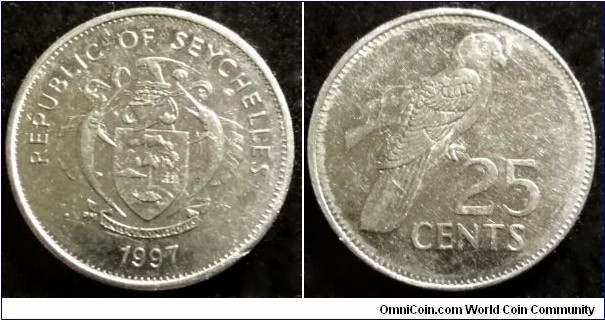 Seychelles 25 cents.
1997 (II)