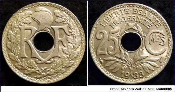 France 25 centimes.
1933