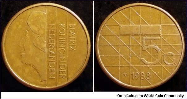 Netherlands 5 gulden.
1988 (II)