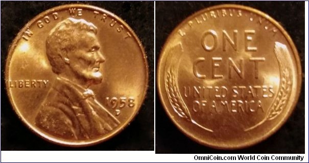 1958 D Lincoln wheat cent (III)