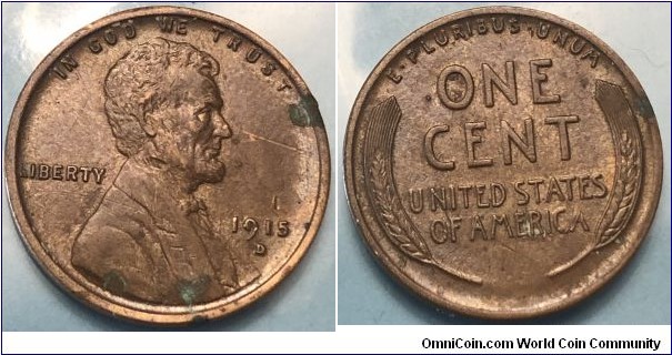 1915-D Lincoln wheat cent