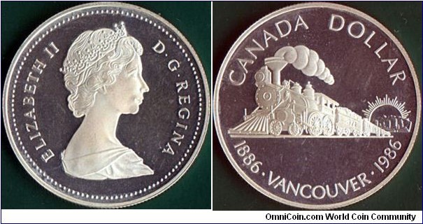 Canada 1986 1 Dollar.

Centenary of Vancouver.