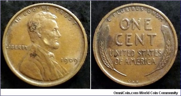 1909 VDB Lincoln cent.
