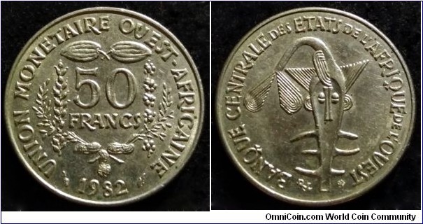 West African States 50 francs. 1982 (II)