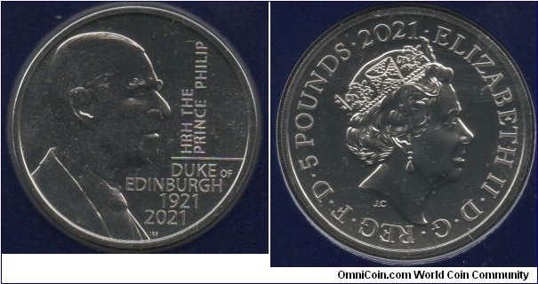 £5 In commemoration of the life and achievements of HRH Prince Philip, Duke of Edinburgh