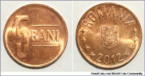 5 Bani (Romania-European Union Republic / Eagle without crown // Copper plated Steel)