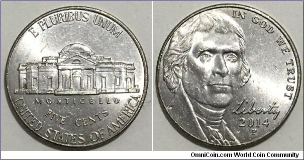 5 Cents (Federal State - USA / Jefferson Nickel - 2nd portrait // Copper-Nickel 75/25)