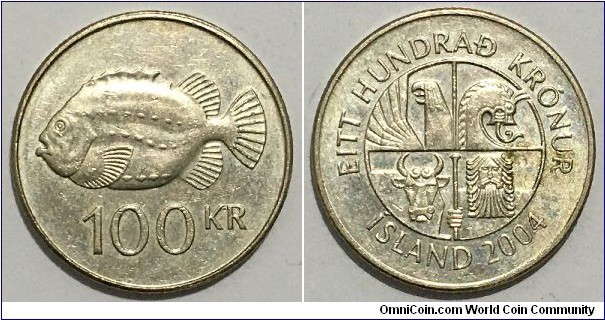 100 Kronur (Republic of Iceland // Nickel Brass)
