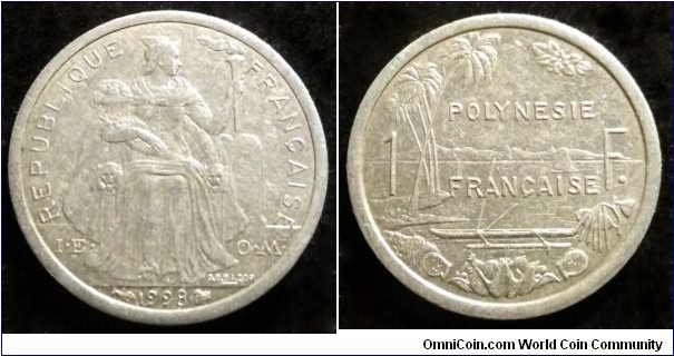 French Polynesia 1 franc. 1998 (I.E.O.M.)