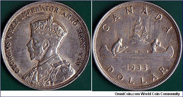 Canada 1935 1 Dollar.

King George V's Silver Jubilee.