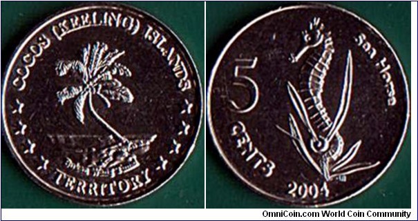 Cocos (Keeling) Islands 2004 5 Cents.