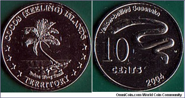 Cocos (Keeling) Islands 2004 10 Cents.