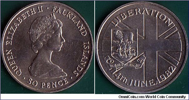 Falkland Islands 1982 50 Pence.

Liberation.