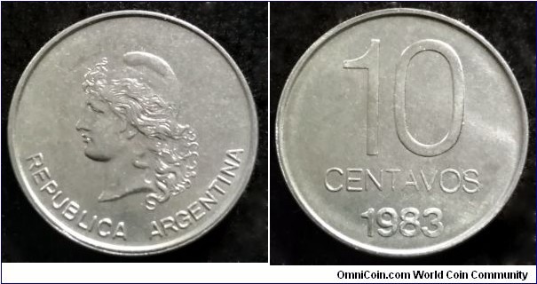 Argentina 10 centavos.
1983 (II)