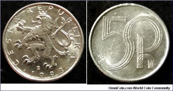 Czech Republic (Czechia) 50 haleru. 1993, Hamburg Mint.