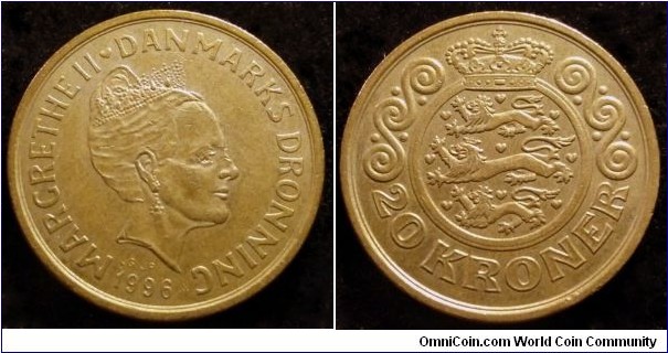Denmark 20 kroner.
1996
