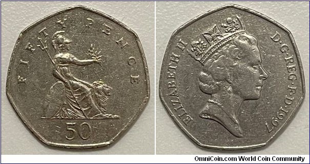 50 Pence (United Kingdom / Queen Elizabeth II // Copper-Nickel)