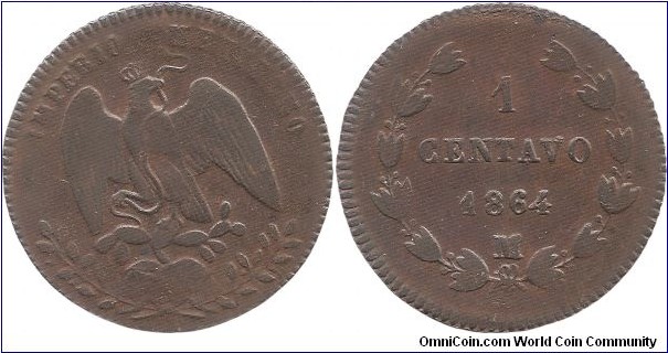 1 Centavo 1864 Mexico