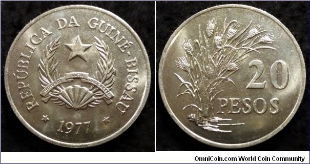Guinea-Bissau 20 pesos. 1977, F.A.O.