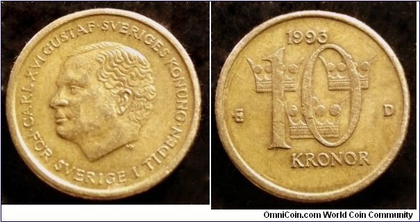 Sweden 10 kronor.
1993