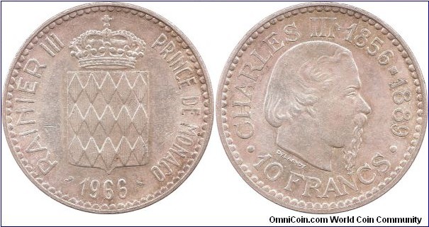 10 Francs 1966 Monaco