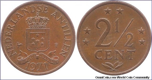 2 1/2 Cent 1971 Netherlands Antilles