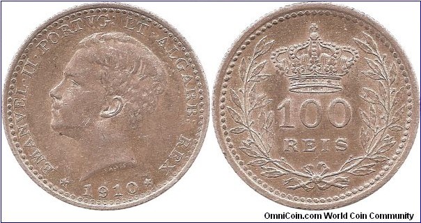 100 Reis 1910 Portugal