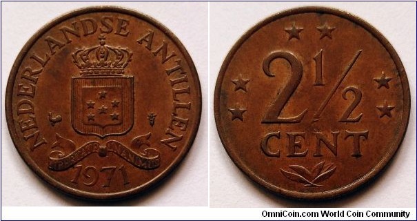 Netherlands Antilles 2 1/2 cent. 1971