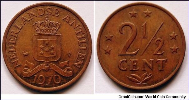 Netherlands Antilles 2 1/2 cent. 1970