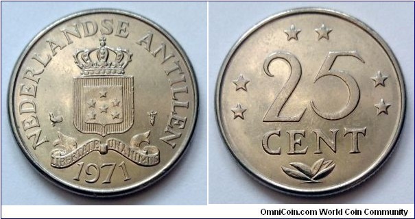 Netherlands Antilles 25 cent. 1971