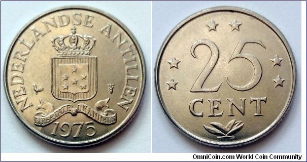 Netherlands Antilles 25 cent. 1975