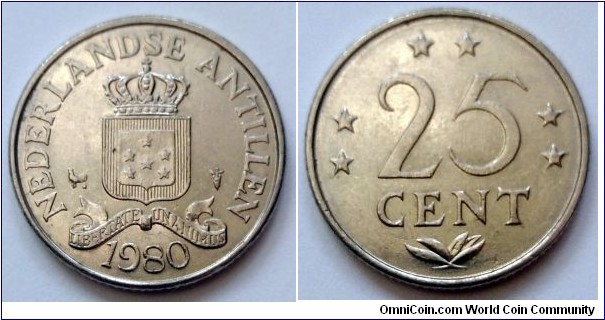 Netherlands Antilles 25 cent. 1980