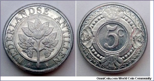 Netherlands Antilles 5 cents. 1993