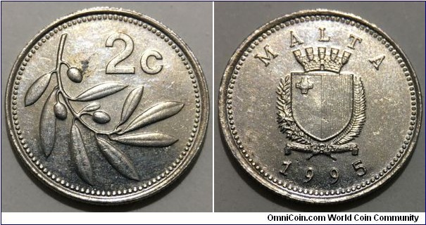 2 Cents (Republic of Malta // Copper-Nickel)
