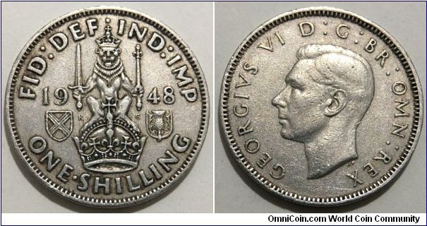 1 Shilling (United Kingdom / King George VI // Copper-Nickel)