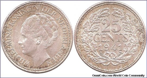 25 Cents 1941 Netherlands