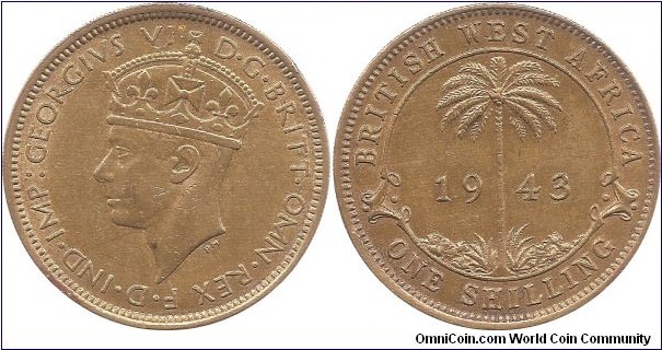 1 Shilling 1943 British West Africa
