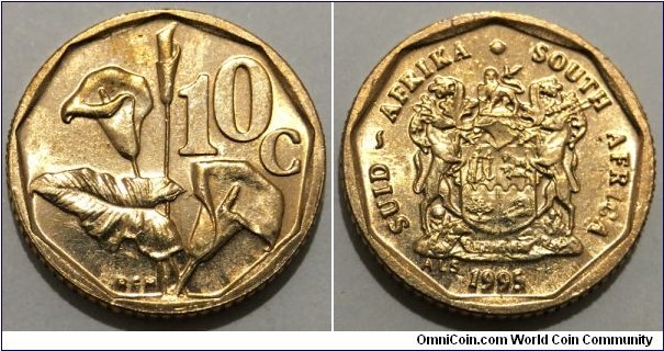 10 Cents (Republic of South Africa // Bronze plated Steel)