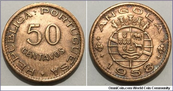 50 Centavos (Overseas province of Portugal // Bronze 4g)