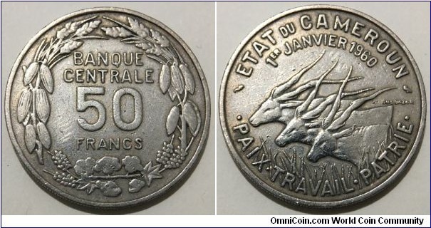 50 Francs (Republic of Cameroon // Copper-Nickel)