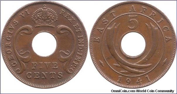 5 Cents 1941 East Africa