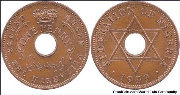 1 Penny 1959 Nigeria