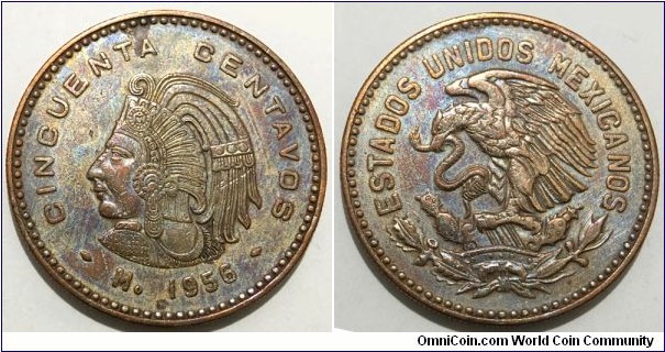 50 Centavos (United Mexican States // Copper 0.950 14g)