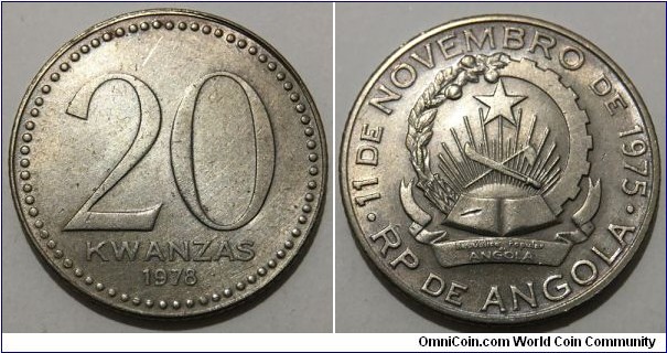 20 Kwanzas (People's Republic of Angola // Copper-Nickel)