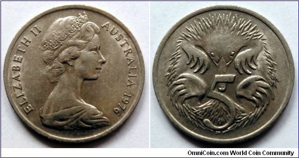 Australia 5 cents.
1976 (II)