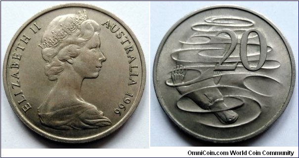 Australia 20 cents.
1966