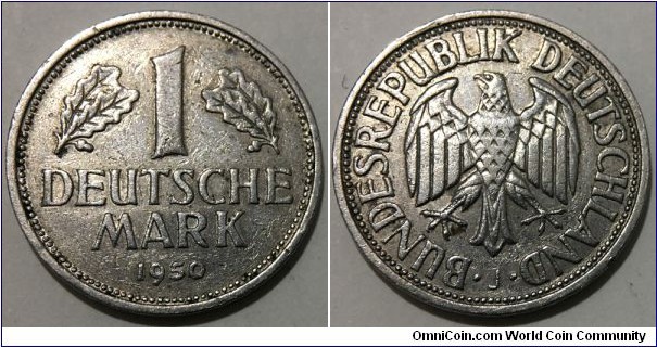 1 Deutsche Mark (West Germany - Federal Republic // Copper-Nickel) 